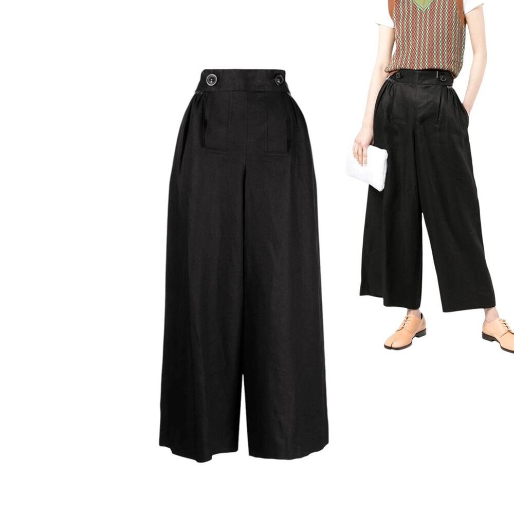 $1,200 linen wide leg trouser